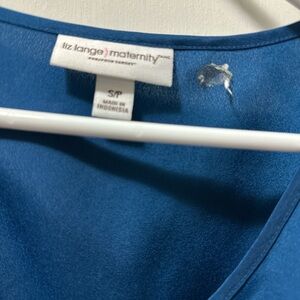 Liz Lange Vibrant Blue Maternity Blouse